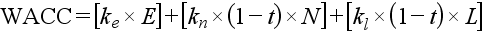 weighted average cost of capital formula